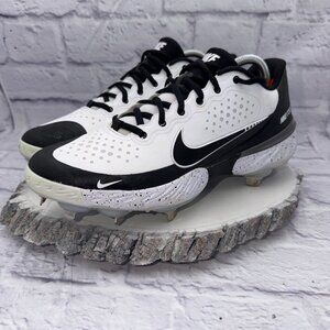 Nike Alpha Huarache Elite 3 Low Baseball Metal Cleats CV3552-105 Men Sz 9 Black
